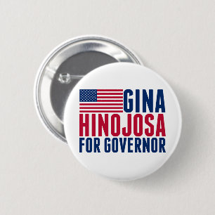 Gina Hinojosa als Gouverneurin 2026 Texas-Wahl Button