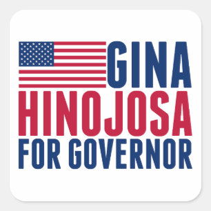 Gina Hinojosa als Gouverneurin 2026 Texas-Wahl Quadratischer Aufkleber