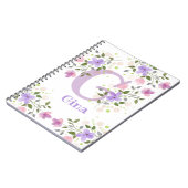 Gina mit Blume Notizblock (Linke Seite)