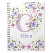 Gina mit Blume Notizblock (Vorderseite)