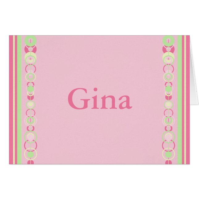 Gina Modern Circles Name Card - 369 (Vorderseite (Horizontal))