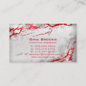 Gina Origin Event Planning Red Gray Silver Visitenkarte (Rückseite)