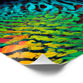 Gina Queen Rainbow Niedlich Black Melanin Afro Poster (Ecke)