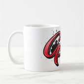Gina red Heart Graffiti Tasse Kaffeetasse (Links)