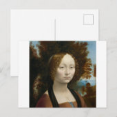 Ginevra de Benci by Leonardo da Vinci Postkarte (Vorne/Hinten)