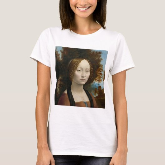Ginevra de Benci by Leonardo da Vinci T-Shirt (Vorderseite)
