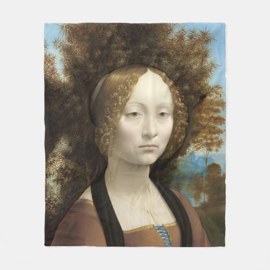 Ginevra de' Benci Leonardo da Vinci Fleecedecke (Vorderseite)