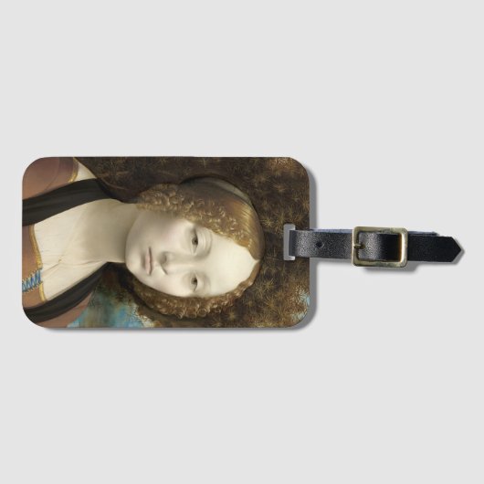 Ginevra de' Benci Leonardo da Vinci Gepäckanhänger (Vorderseite (Horizontal))