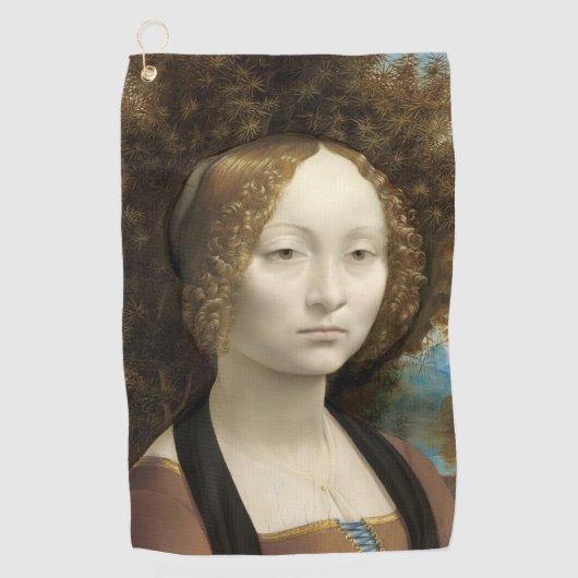 Ginevra de' Benci Leonardo da Vinci Golfhandtuch (Vorderseite)