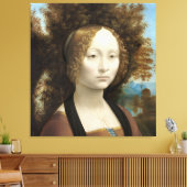 Ginevra de' Benci Leonardo da Vinci Leinwanddruck (Insitu (Wohnzimmer))