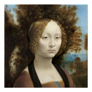 Ginevra de' Benci Leonardo da Vinci Poster