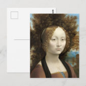 Ginevra de' Benci Leonardo da Vinci Postkarte (Vorne/Hinten)