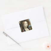 Ginevra de' Benci Leonardo da Vinci Quadratischer Aufkleber (Umschlag)