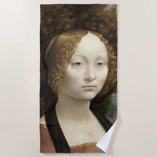 Ginevra de' Benci Leonardo da Vinci Strandtuch (Vorderseite)