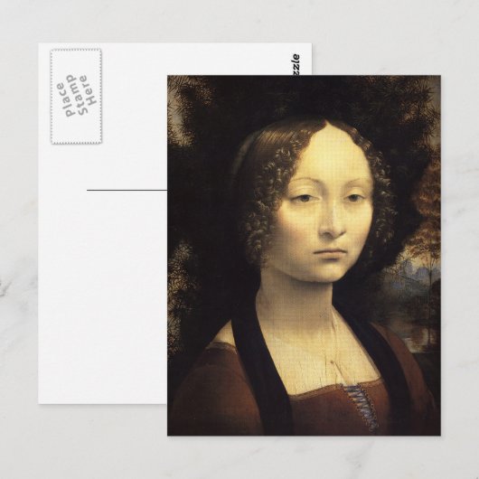 Ginevra de' Benci Postkarte (Vorne/Hinten)