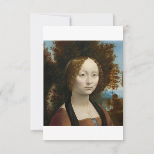 Ginevra de Benci von Leonardo da Vinci Dankeskarte (Vorderseite)