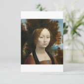 Ginevra de Benci von Leonardo da Vinci Dankeskarte (Stehend Vorderseite)