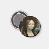 Ginevra de' Benci von Leonardo Da Vinci Magnet (Vorderseite/Rückseite)