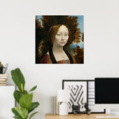 Ginevra de Benci von Leonardo da Vinci Poster (Heimbüro)