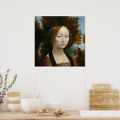 Ginevra de Benci von Leonardo da Vinci Poster (Küche)