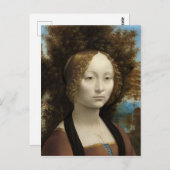 Ginevra de' Benci von Leonardo Da Vinci Postkarte (Vorne/Hinten)