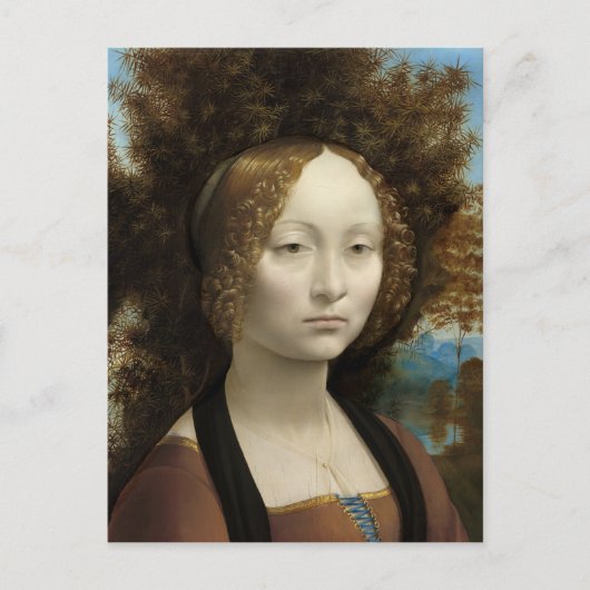 Ginevra de' Benci von Leonardo Da Vinci Postkarte (Vorderseite)