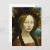 Ginevra de' Benci von Leonardo da Vinci Postkarte (Vorne/Hinten)