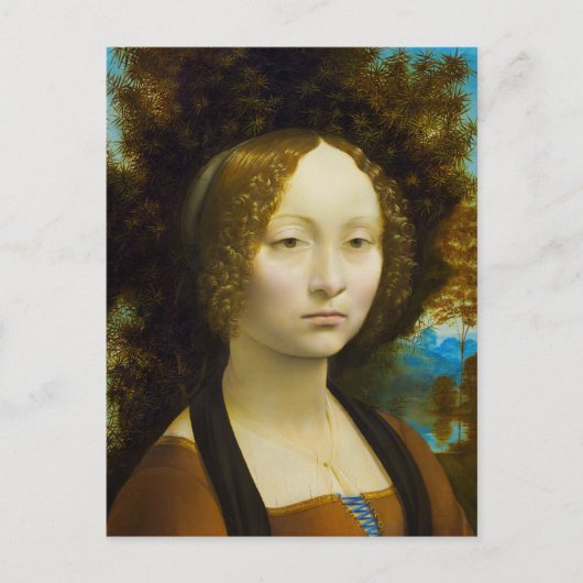 Ginevra de' Benci von Leonardo da Vinci Postkarte (Vorderseite)