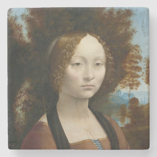Ginevra de Benci von Leonardo da Vinci Steinuntersetzer (Vorderseite)