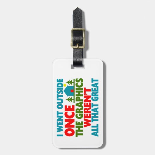 Ging außerhalb der Grafiken waren nicht groß Gepäckanhänger (Vorderseite vertikal)