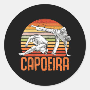 Ginga Capoeira Brazil Martial Arts Dance MIXED MAR Runder Aufkleber