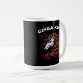 Ginga-Corn Funny Ginger Unicorn Design Kaffeetasse (VorderseiteRechts)