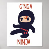 Ginga Ninja Poster Redhead Funny Wall (Vorne)