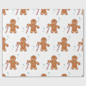 Gingee Gingerbread Spaß Geschenkpapier (Flach)