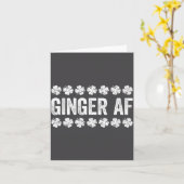 Ginger Af Shirt Irish Men Women St Patricks Day Karte (Gelbe Blume)