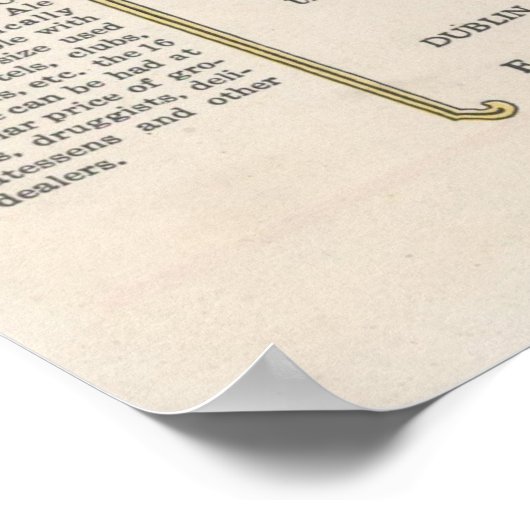 Ginger Ale Ad der 1920er Poster (Ecke)