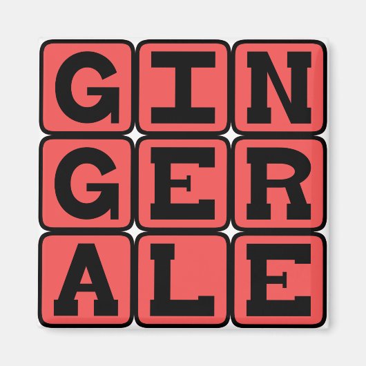 Ginger Ale, aufrüttelnde Stomachmedizin Magnet (Vorne)