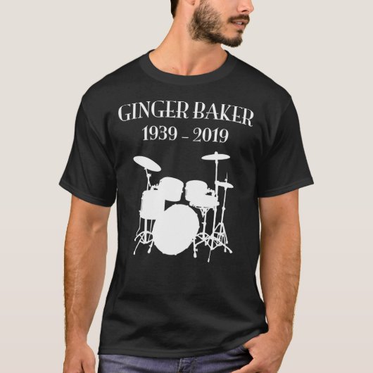 Ginger Baker RIP 1939-2019 mit Schlagzeug Classic  T-Shirt (Vorderseite)