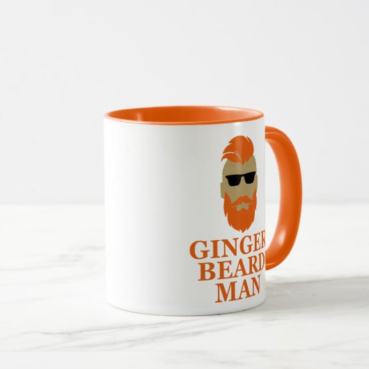 Ginger Bartmann witzig Tasse (VorderseiteRechts)