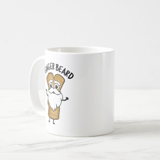Ginger Beard Funny Gingerbread Food Puff Kaffeetasse (Vorderseite Links)