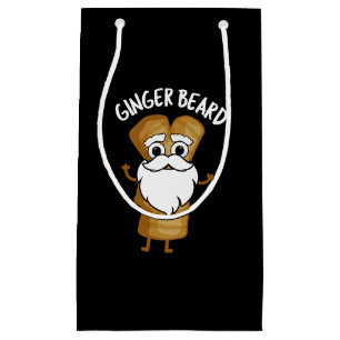 Ginger Beard Funny Gingerbrot Food Pun Dark BG Kleine Geschenktüte