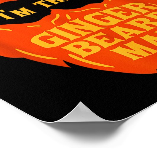 Ginger Beard Man - Bearded Men Funny Quote Poster (Ecke)