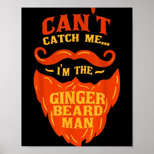 Ginger Beard Man - Bearded Men Funny Quote Poster (Vorne)