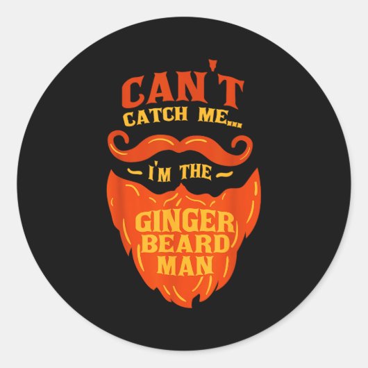 Ginger Beard Man - Bearded Men Funny Quote Runder Aufkleber (Vorderseite)