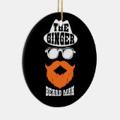 Ginger Beard Man Funny Redhead Irish Bearded Men Keramik Ornament (Rechts)