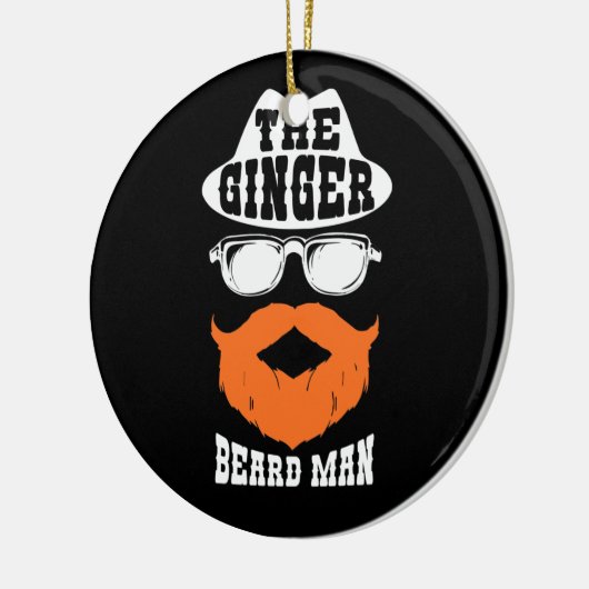 Ginger Beard Man Funny Redhead Irish Bearded Men Keramik Ornament (Links)