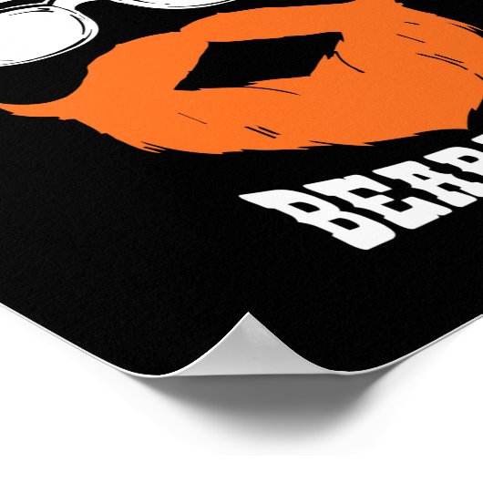 Ginger Beard Man Funny Redhead Irish Bearded Men Poster (Ecke)