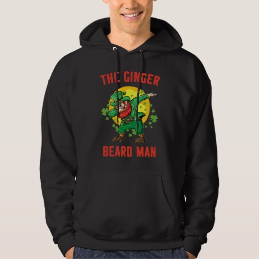 Ginger Beard Man Funny St Patrick's Irish Leprecha Hoodie (Vorderseite)