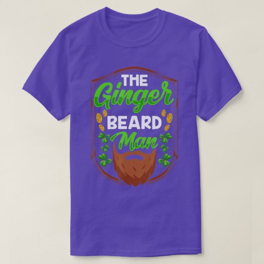 Ginger Beard Man Irish Ireland St T-Shirt (Design vorne)