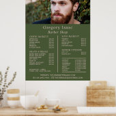 Ginger Beard Model, Men Barbers Price List Poster (Küche)